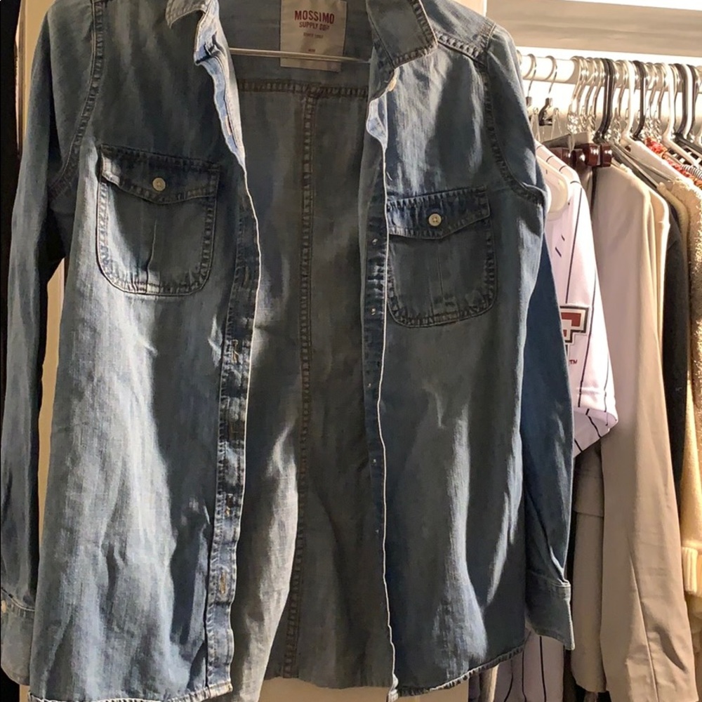 Jean button up. Chambray. - Picture 3 of 3